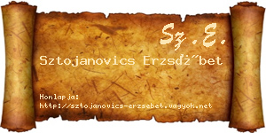 Sztojanovics Erzsébet névjegykártya